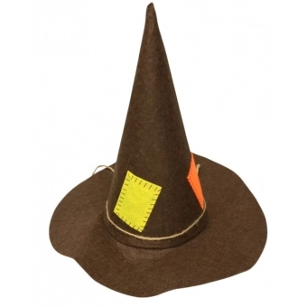 Chapéu Espantalho Halloween Marrom