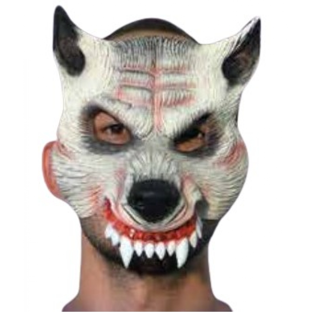 Máscara Látex Lobo Assassino Metade Spook - Máscaras