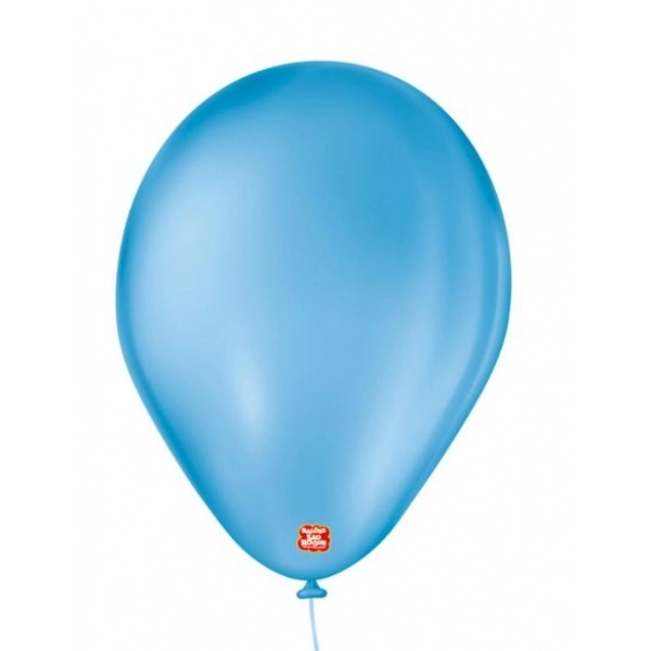 Balão 7 Liso Azul Turquesa c/50 São Roque - São Roque