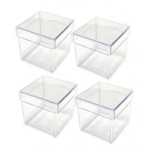 Caixa Acrílica Transparente 4x4 c/10 - Acrílicos