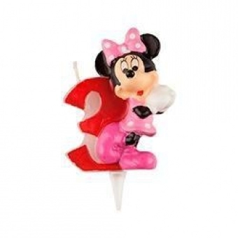 Vela 3D Red Minnie nº3 Regina Festas