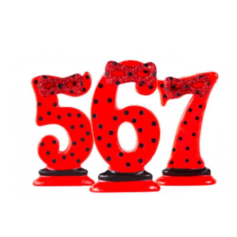 Vela Numeral Ladybug Velinda - Temas Infantis