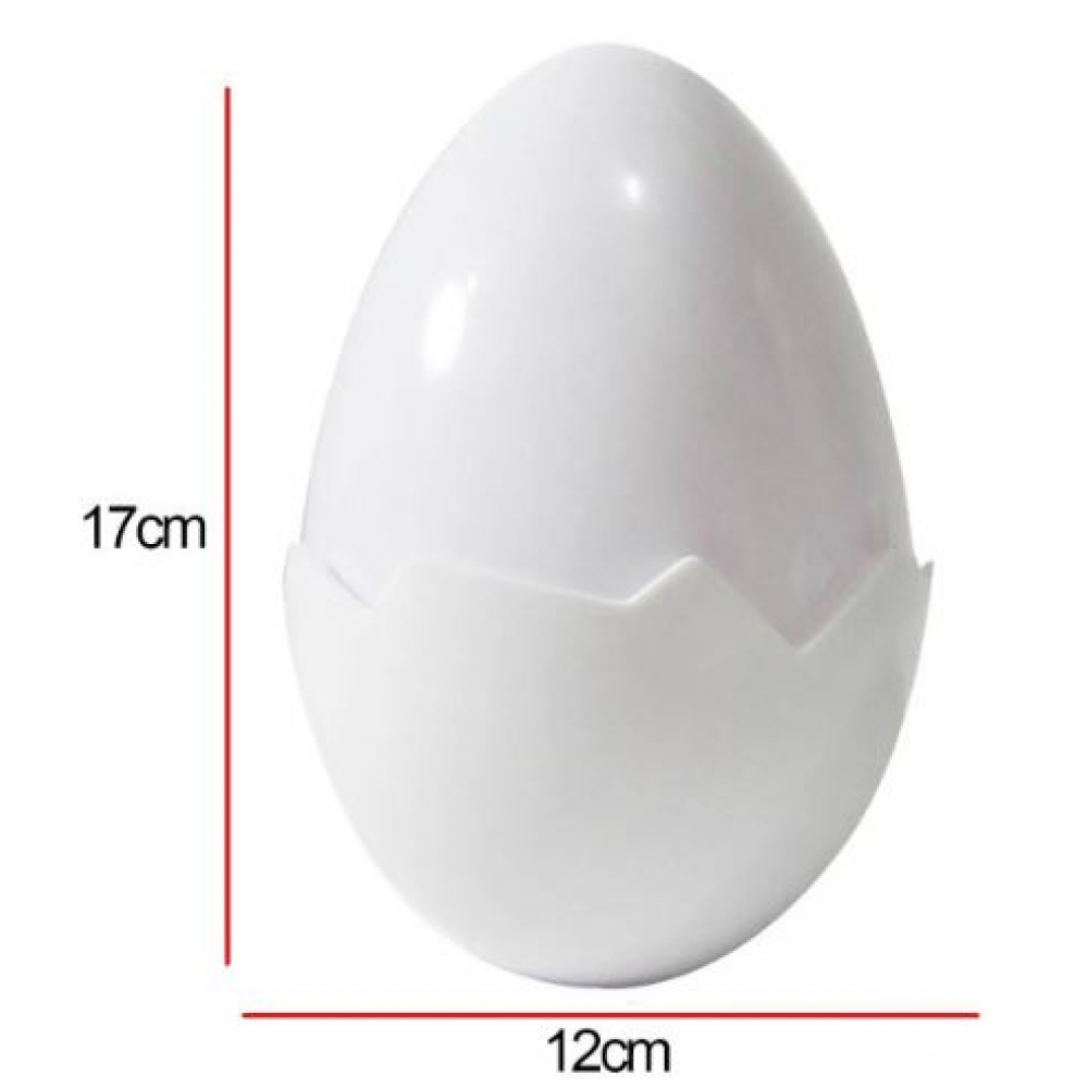 Ovo Acrílico Branco 17cm Unidade - Embalagens