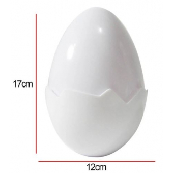 Ovo Acrílico Branco 17cm Unidade