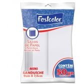Saco de Papel Para Mini Sanduíche c/50 Festcolor - Embalagem