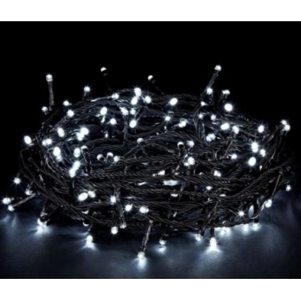 Pisca Pisca 100 Led 10 Metros 110V Branco Frio Fio Verde