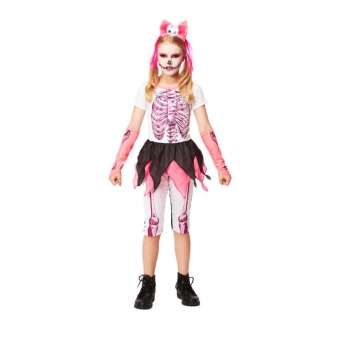 Fantasia Esqueleto Pink Skull Infantil Super