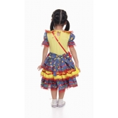 Vestido Junino Infantil Fogueira Amarelo Longo - Fantasias Juninas