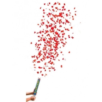 Lança Confete Coração Vermelho Crepom 30cm