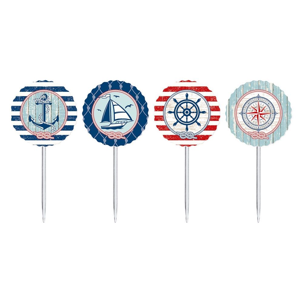 Toppers Para Doces e Salgados Marinheiro c/8 Junco - Temas Infantis