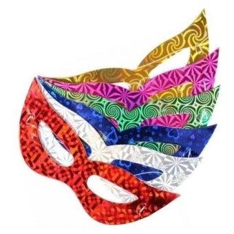 Painel Máscara Carnaval de Papel Holográfica