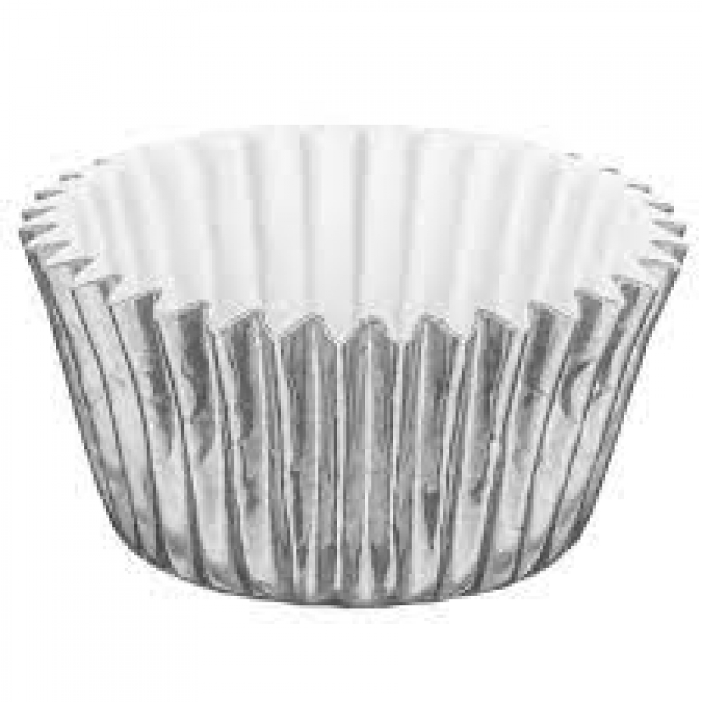 Forminha de Brigadeiro Laminada 4 Prata c/50 Regina Festas - Forminhas