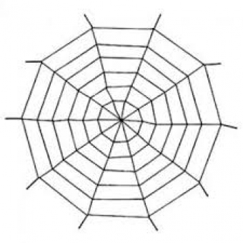Teia de Aranha Halloween Preta Gigante