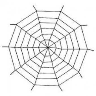 Teia de Aranha Halloween Preta Gigante
