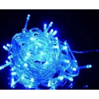 Pisca Pisca 100 Led 10 Metros 220V Azul Fio Transparente