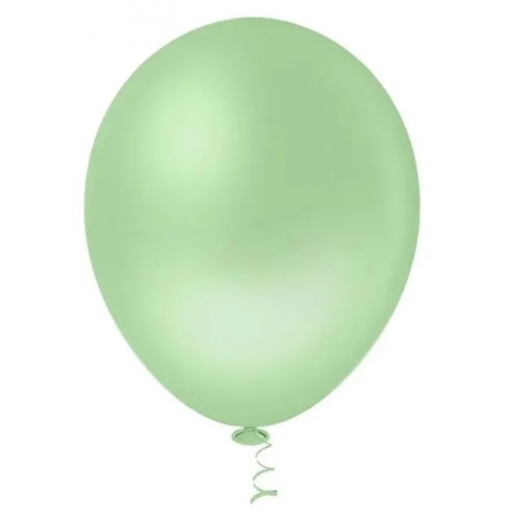 Balão 9 Liso Verde Eucalipto c/50 Pic Pic - Balões