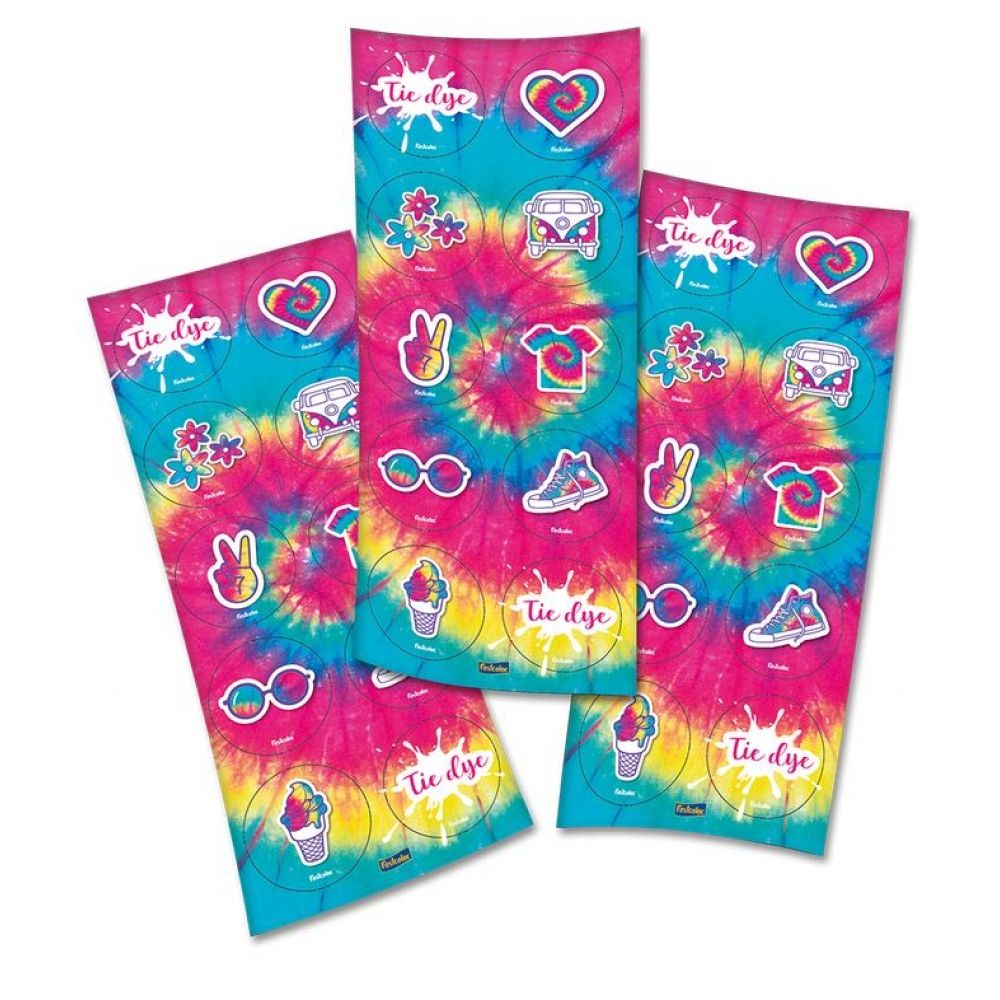 Adesivo Redondo Tie Dye c/30 Festcolor - Temas Infantis