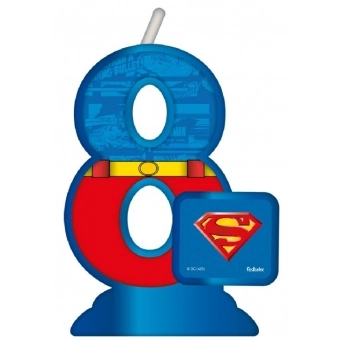 Vela Numeral 8 Superman Festcolor