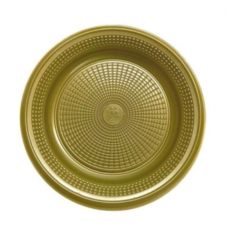 Prato 15cm Biodegradável Dourado c/10 Trik Trik