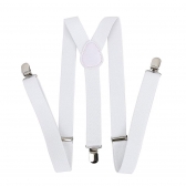 Suspensório Ajustável Bebê Liso Branco - Acessórios Para Fantasia