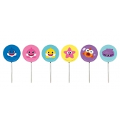 Pick Decorativo Baby Shark c/12 Cromus - Temas Infantis