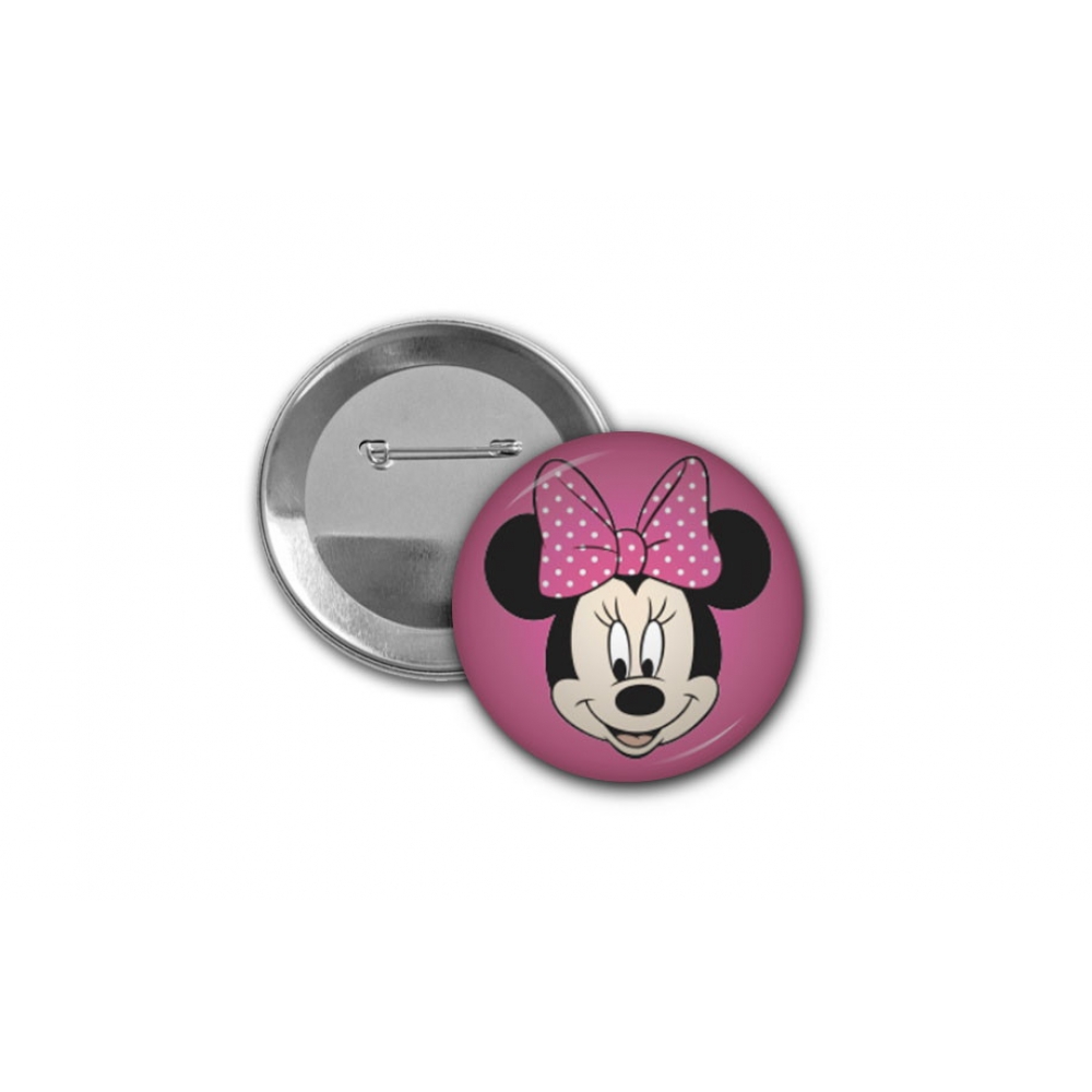 Botton Minnie Rosa c/12 - Temas Infantis