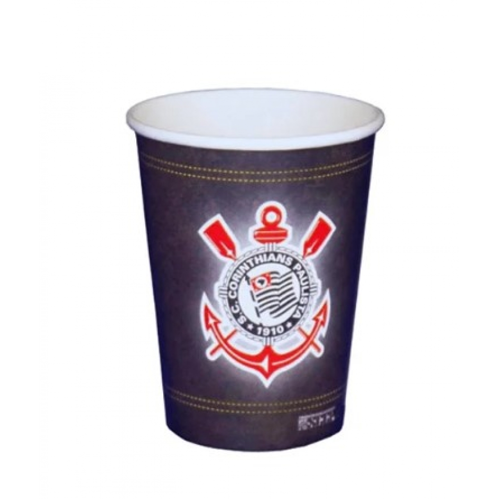 Copo de Papel 200ml Corinthians c/8 Festcolor - Temas Variados