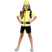 Fantasia Power Rangers Beast Morphers Amarelo Curta - Fantasias Infantis
