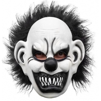 Máscara Látex Palhaço Novo Preto Inteira Spook