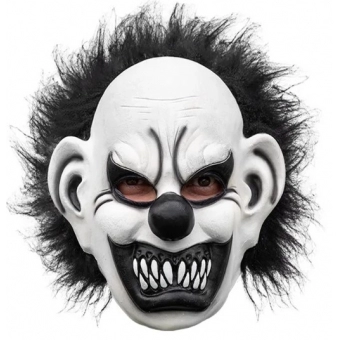 Máscara Látex Palhaço Novo Preto Inteira Spook