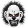 Máscara Látex Palhaço Novo Preto Inteira Spook - Máscaras