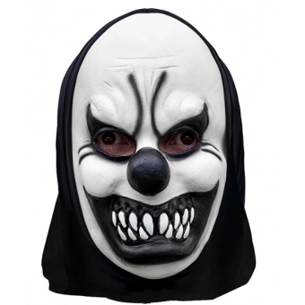 Máscara Látex Palhaço Preto Spook