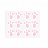 Adesivo Pegadas de Coelho Rosa c/24 Duster - Páscoa