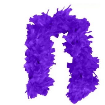 Estola de Penas Lisa Roxa