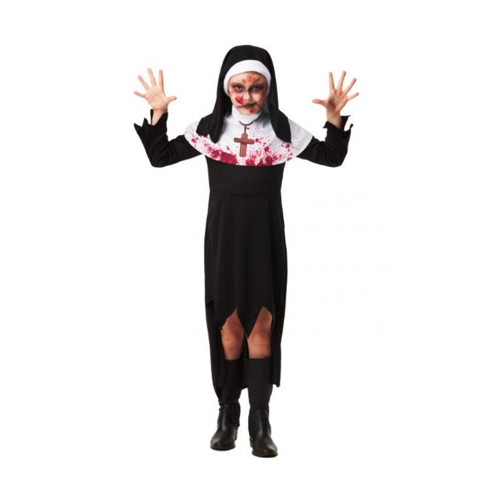 Fantasia Halloween Freira Infantil Super - Fantasias Infantis