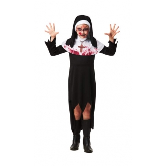 Fantasia Halloween Freira Infantil Super