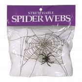 Teia de Aranha Branca Halloween 20g Com 2 Aranhas - Halloween