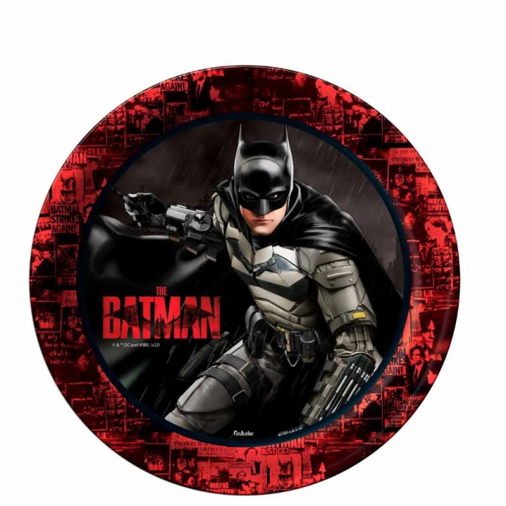 Prato Redondo Batman O Filme c/8 Festcolor - Temas Infantis