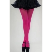 Meia Calça Lisa Pink Neon Adulto - Acessórios para fantasia