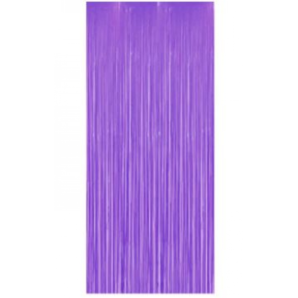 Cortina de Ráfia Fosca Roxa 1m x 2m - Decoração de Festas