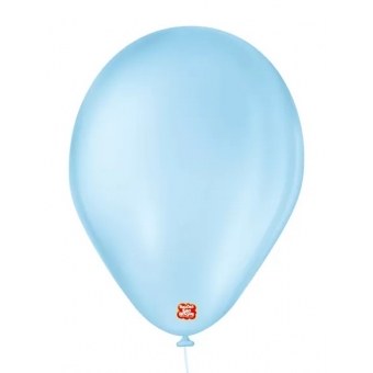 Balão 9 Liso Azul Baby c/50 São Roque