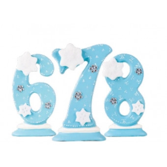 Vela Numeral Floco De Neve Frozen Velinda