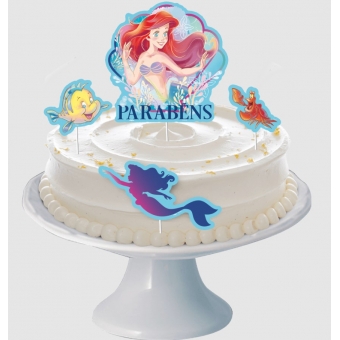 Decoração de Bolo Ariel Disney c/4 Regina Festas