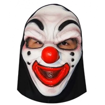 Máscara Látex Palhaço Narigudo Capuz Spook