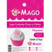 Jogo Cortante de Flores e Folhas Pequeno c/12 Mago - Confeitaria