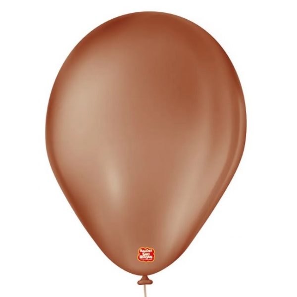 Balão 7 Liso Café Brasil c/50 São Roque - Balões