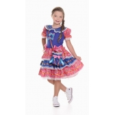 Vestido Junino Infantil Fogueira c/ Bolsa - Fantasias Juninas