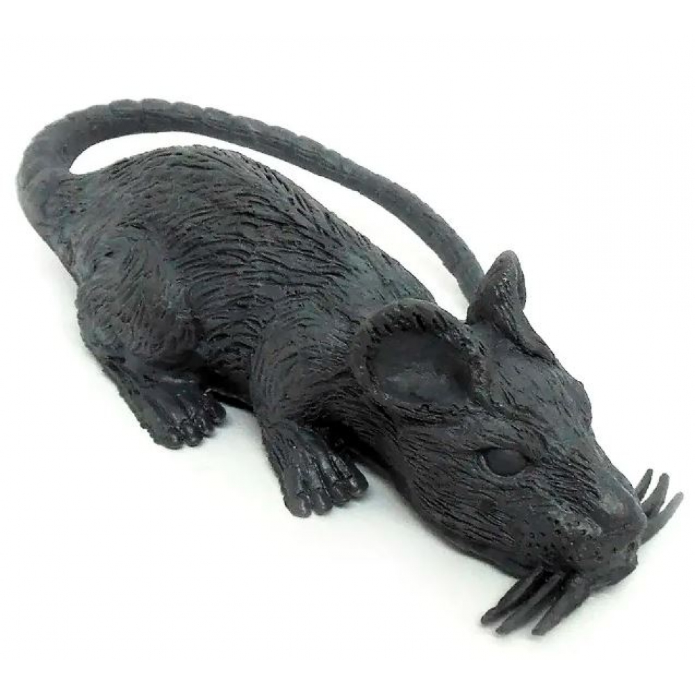 Rato de Borracha Preto Gala - Halloween