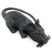 Rato de Borracha Preto Gala - Halloween