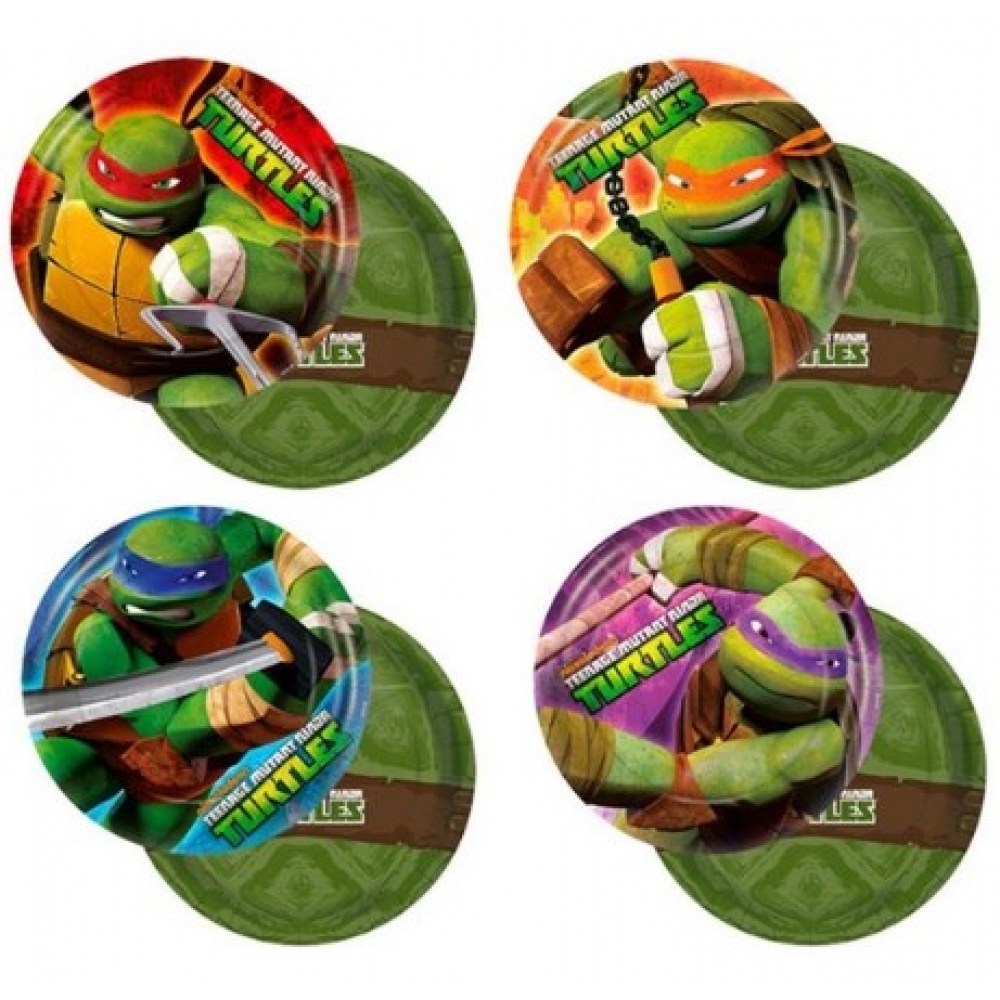 Prato Redondo Tartarugas Ninja c/8 Regina Festas - Outlet